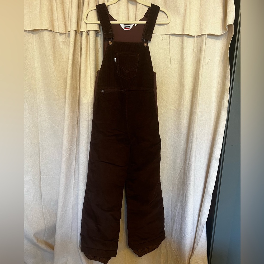 Levi’s brown corduroy overalls size small